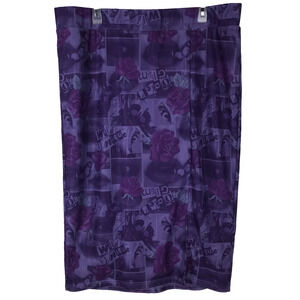 Torrid Betsey Johnson Mesh Pencil Skirt Front Slit Lined Purple Floral Size 2 2X